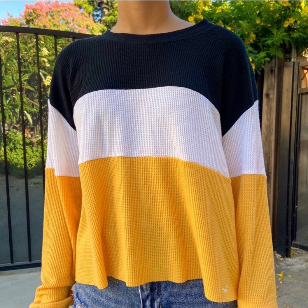 ribbed three toned boyfriend tee